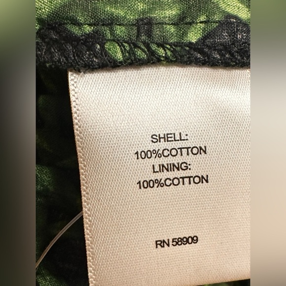 A Loves A Voile Lattice Print Cotton Long Sleeve Ruffle Maxi Dress SZ L Green - Picture 8 of 12